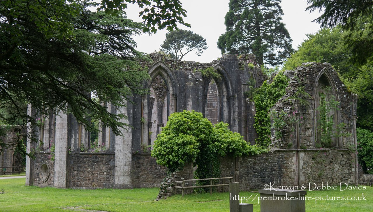 The remains of Margam Abbey, built in 1147.